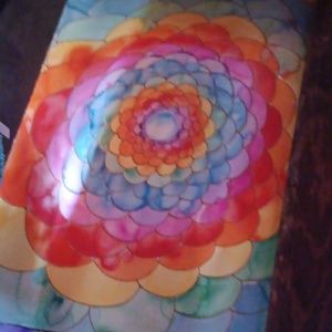 trippy hand painted water color on large thick paper.
